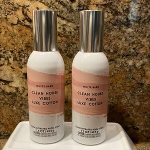2)CLEAN HOUSE VIBES-LUXE COTTON Concentrated Room Spray ea: 1.5 oz / 42.5 g, NWT